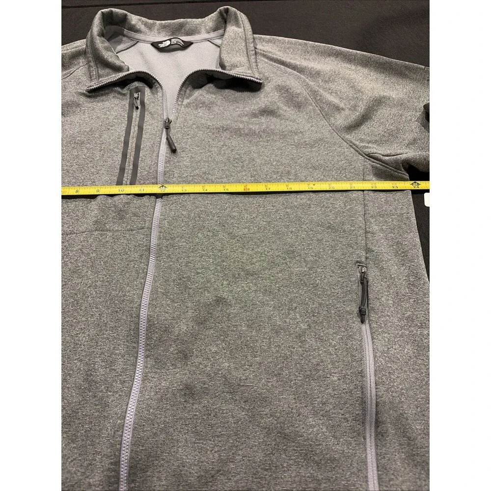 The North Face Mens XL Gray Full Zip Jacket Golf Canyonlands Outdoors Soft